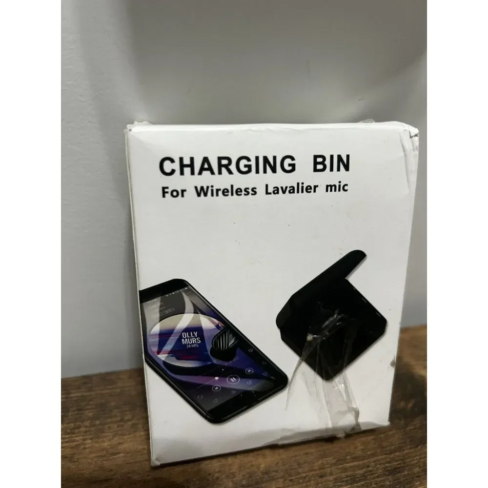 Wireless Lavalier Microphone Charging Bin for iPhone iPad‎ Android Charging Case